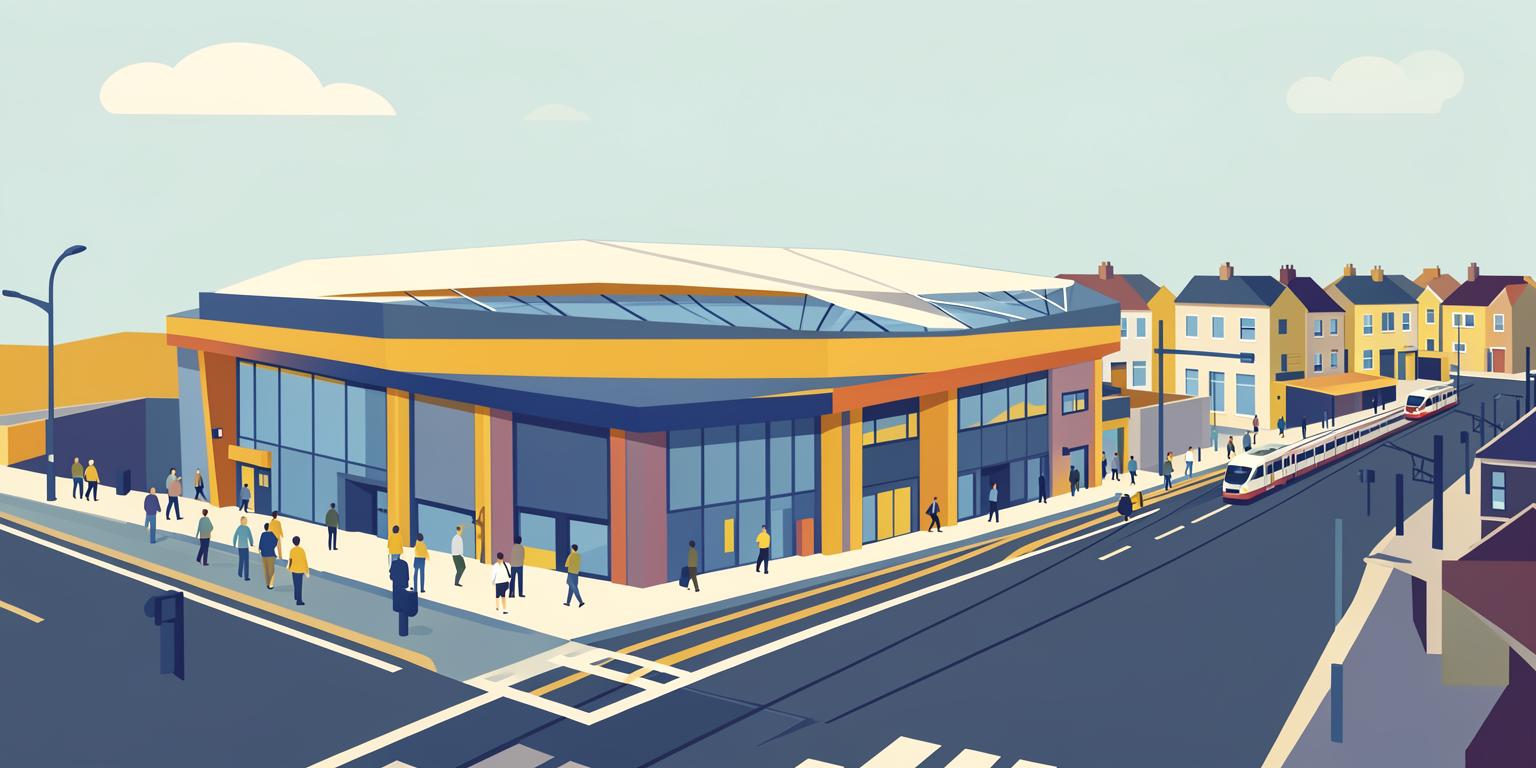Stylised illustration of Plough Lane