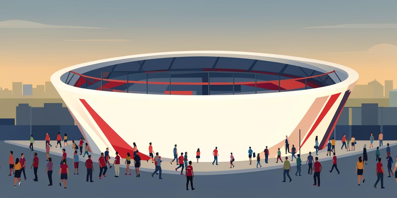 Stylised illustration of Emirates Stadium