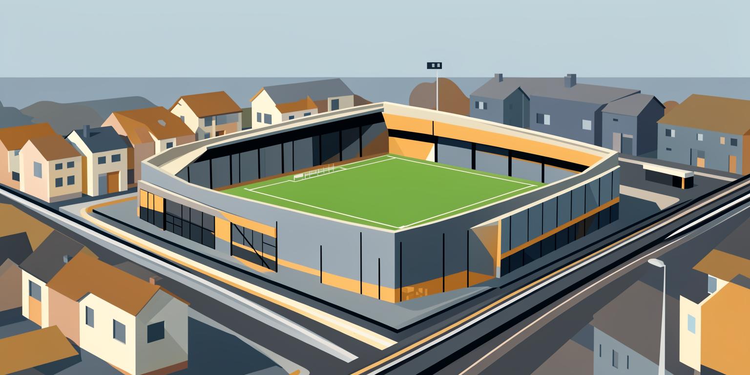 Stylised illustration of The Hive Stadium in London