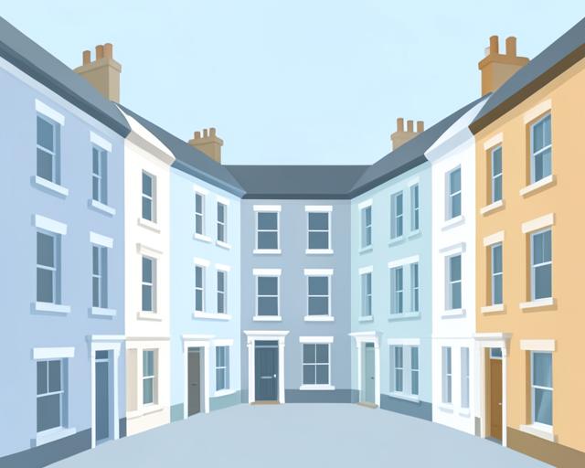 Stylised illustration of Birmingham Back to Backs