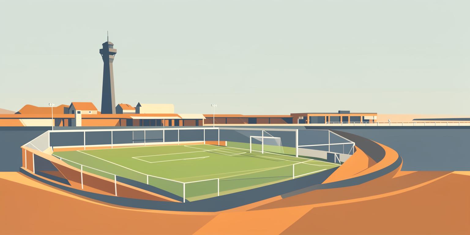 Stylised illustration of Bloomfield Road in Blackpool