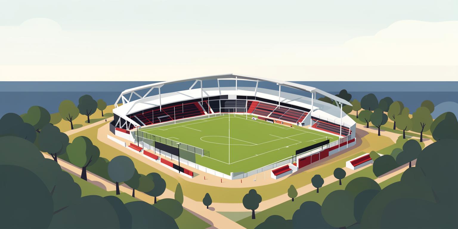 Stylised illustration of Vitality Stadium in Bournemouth
