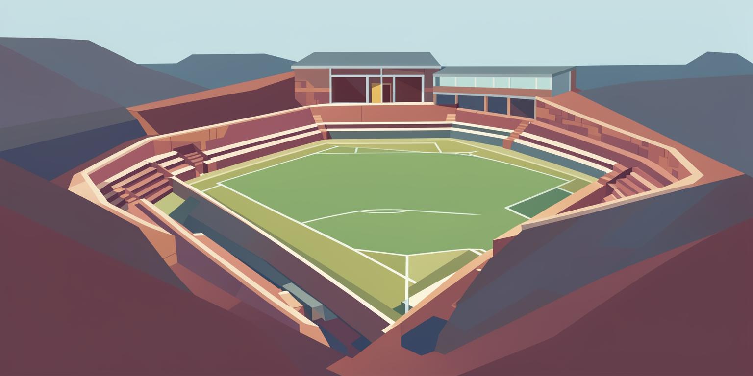 Stylised illustration of Valley Parade in Bradford