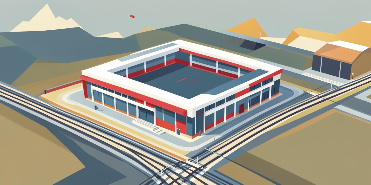 Stylised illustration of Gtech Community Stadium in London