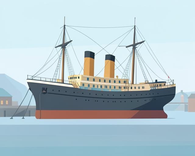 Stylised illustration of SS Great Britain