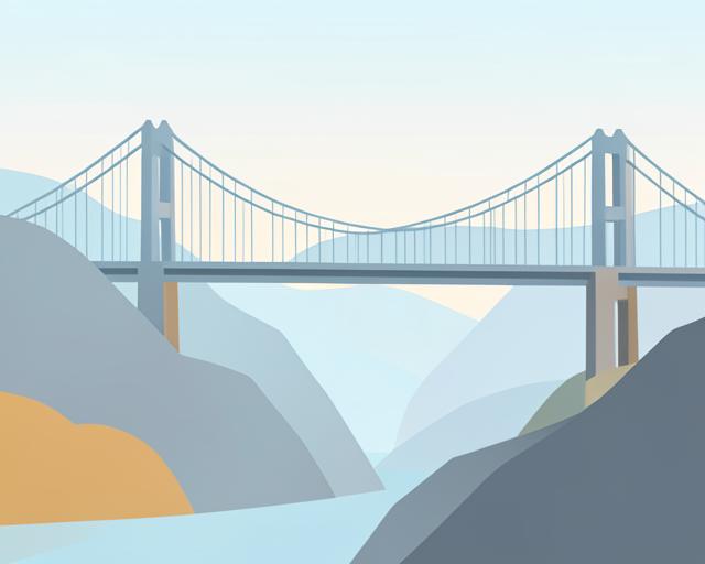 Stylised illustration of Clifton Suspension Bridge