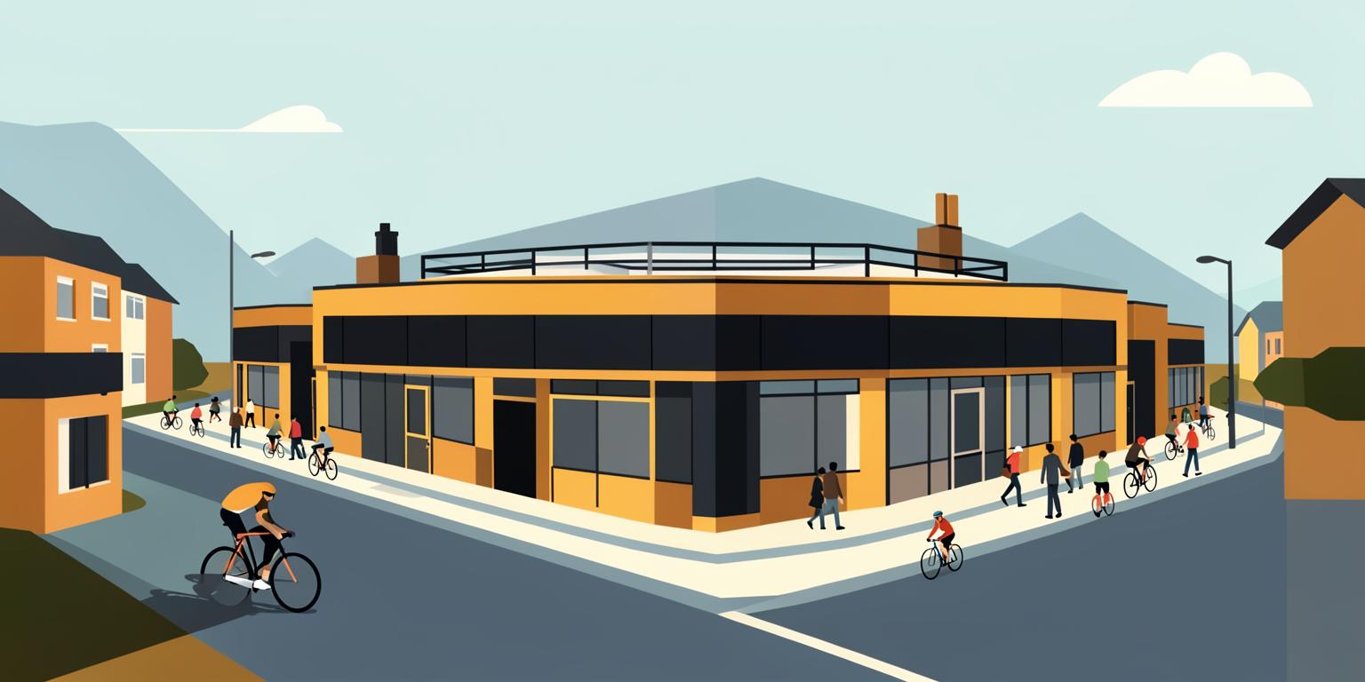 Stylised illustration of Cledara Abbey Stadium in Cambridge