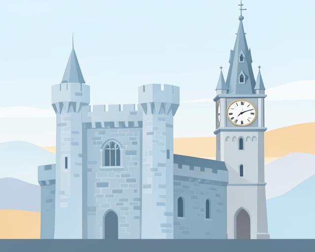Stylised illustration of Cardiff Castle