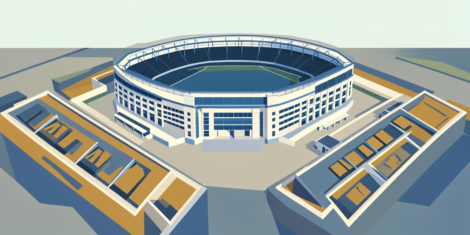 Stylised illustration of Stamford Bridge in London