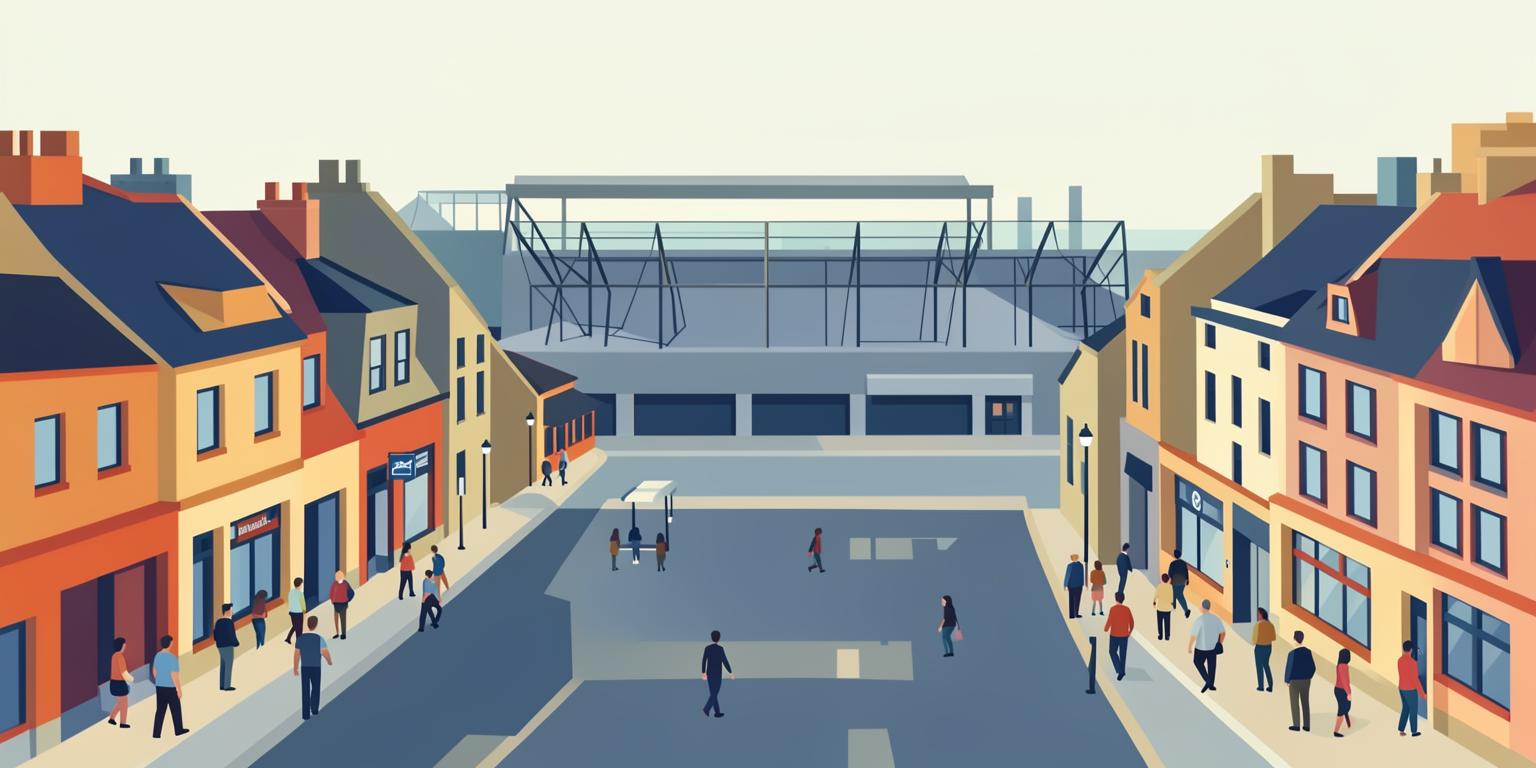 Stylised illustration of Selhurst Park in London