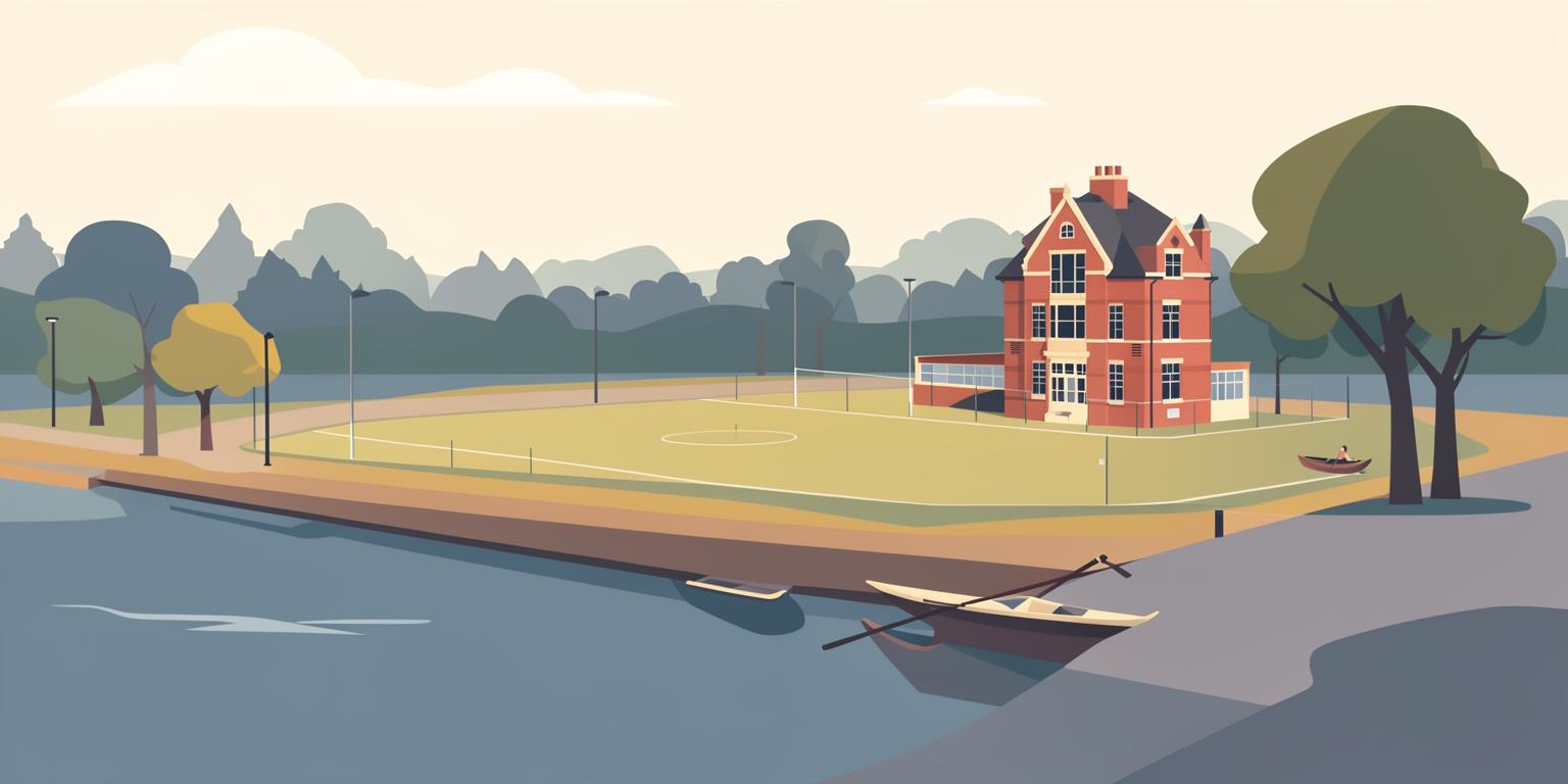 Stylised illustration of Craven Cottage in London