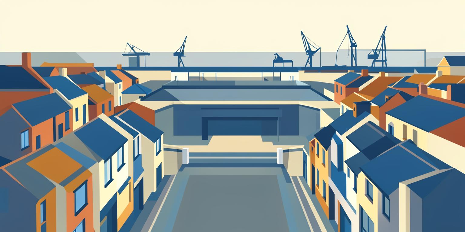 Stylised illustration of Priestfield Stadium in Gillingham