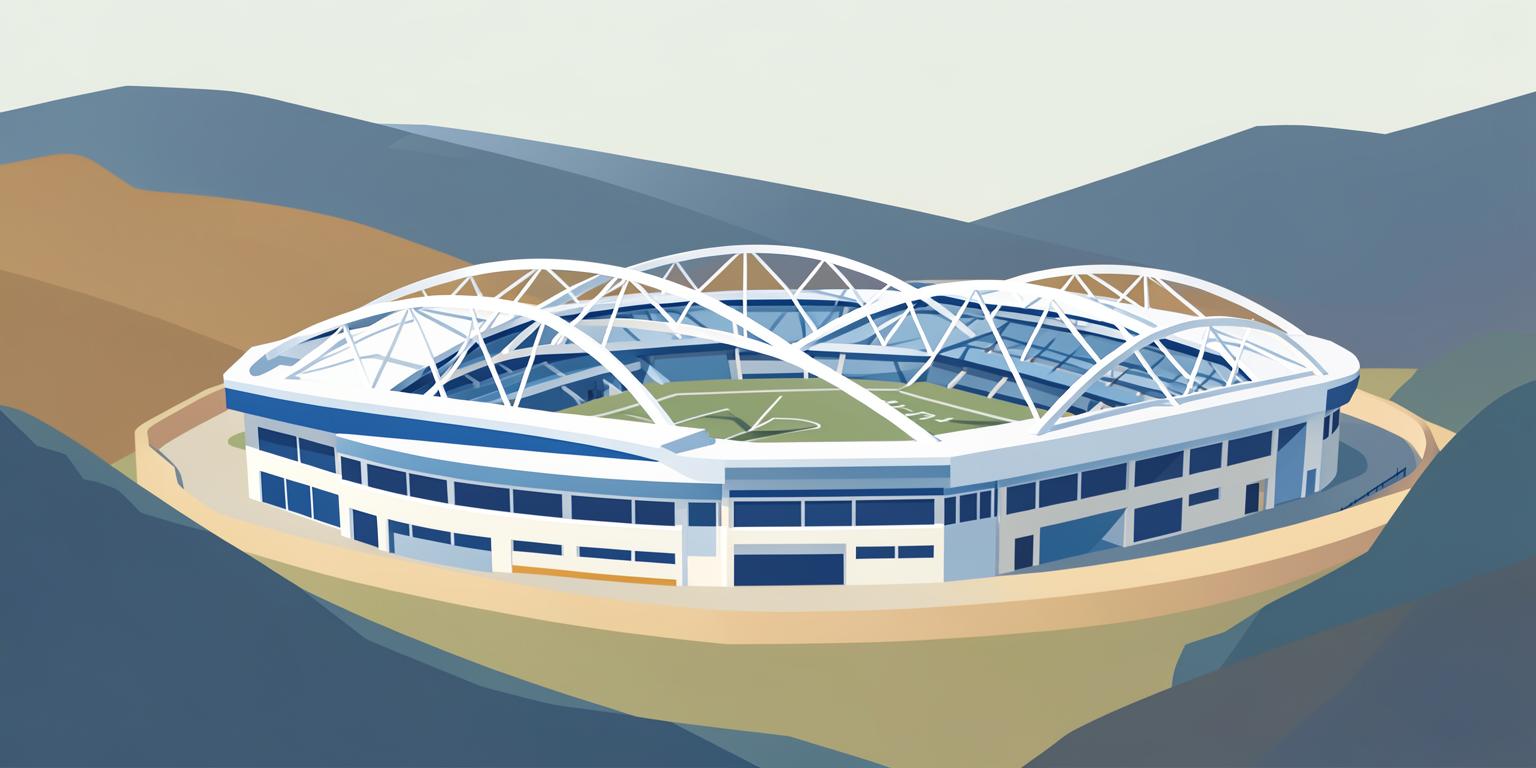 Stylised illustration of Accu Stadium in Huddersfield