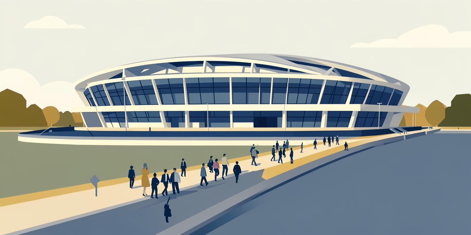 Stylised illustration of King Power Stadium in Leicester