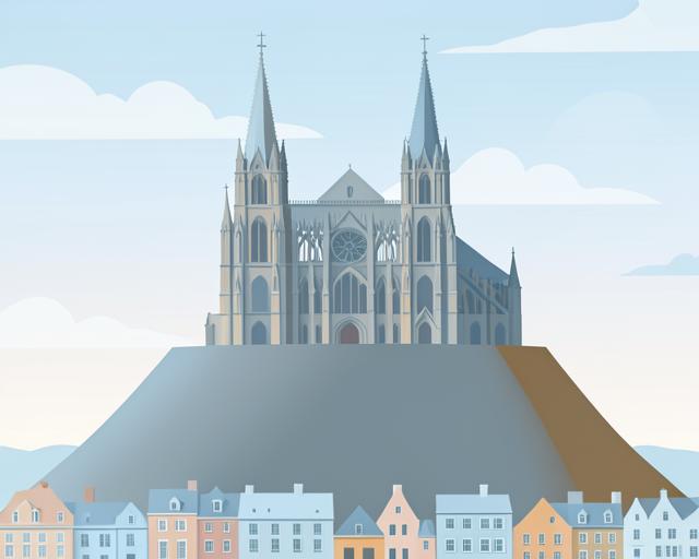 Stylised illustration of Lincoln Cathedral