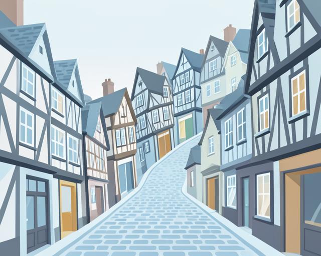Stylised illustration of Steep Hill
