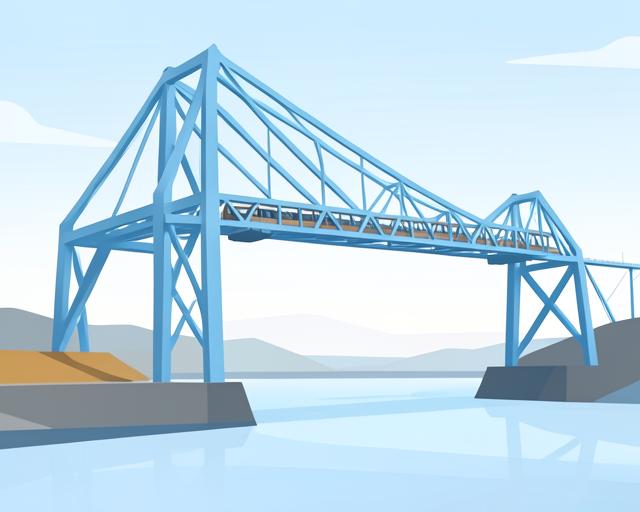 Stylised illustration of Transporter Bridge