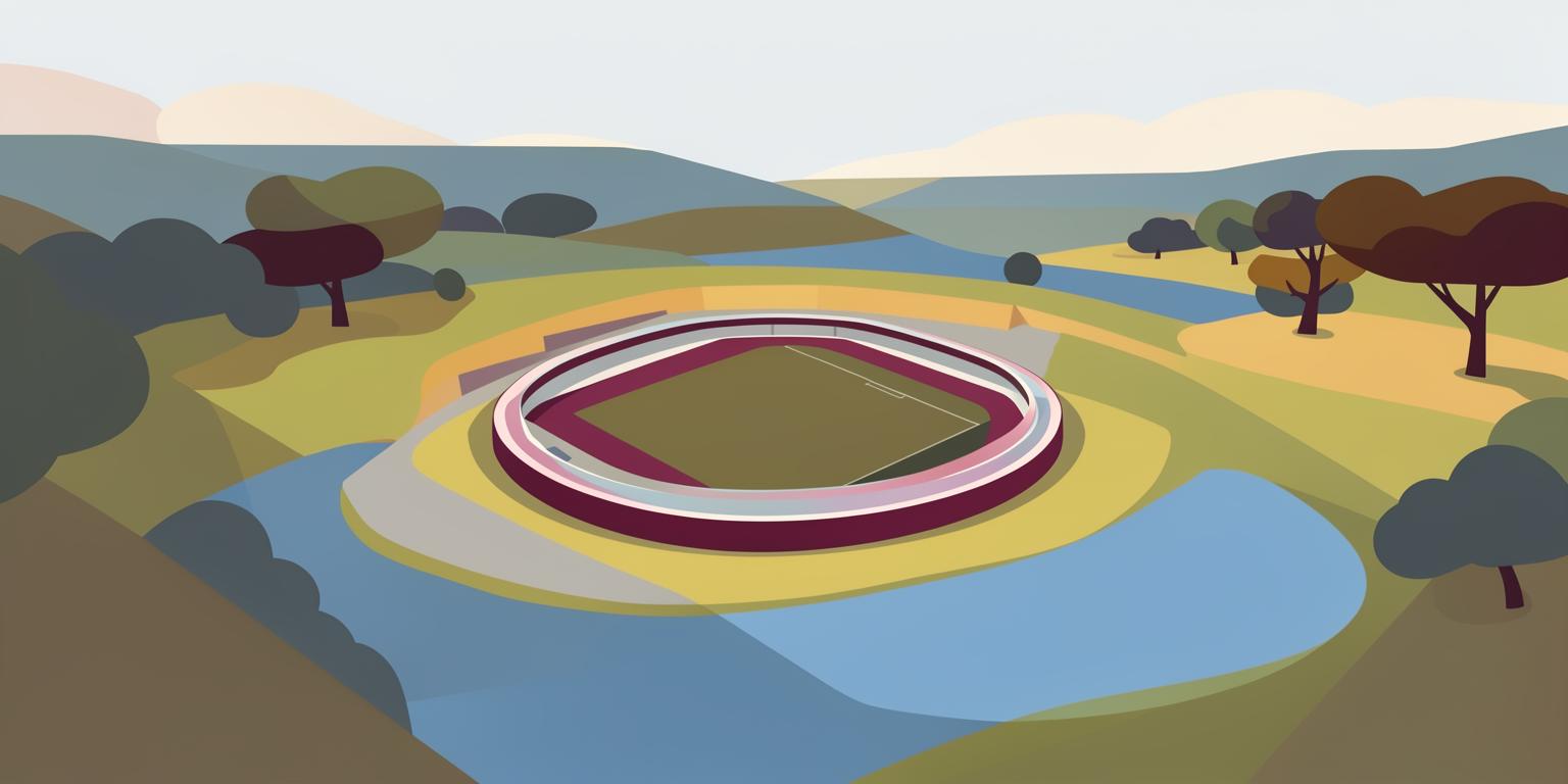 Stylised illustration of Sixfields Stadium in Northampton