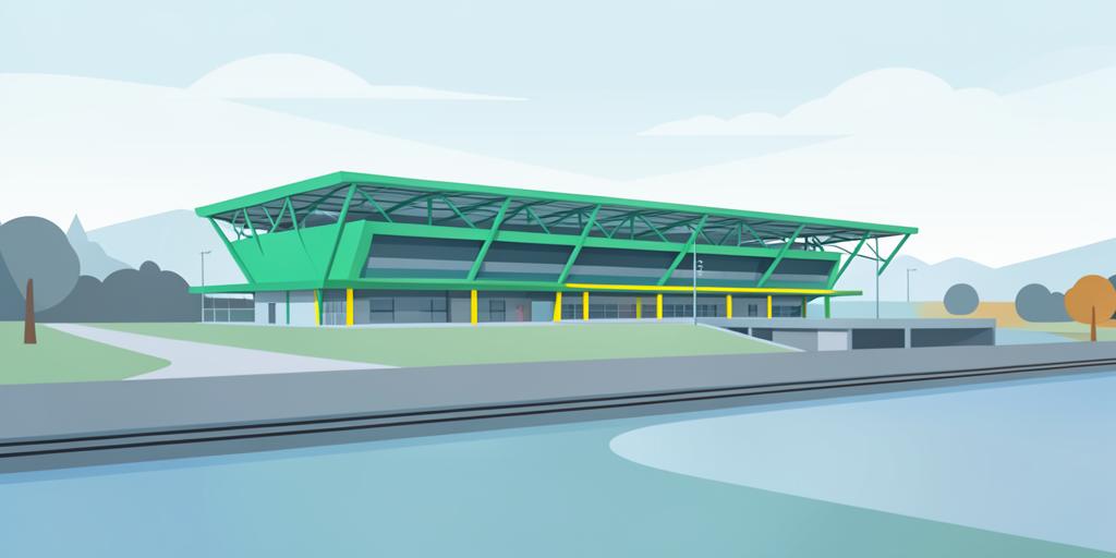 Stylised illustration of Carrow Road