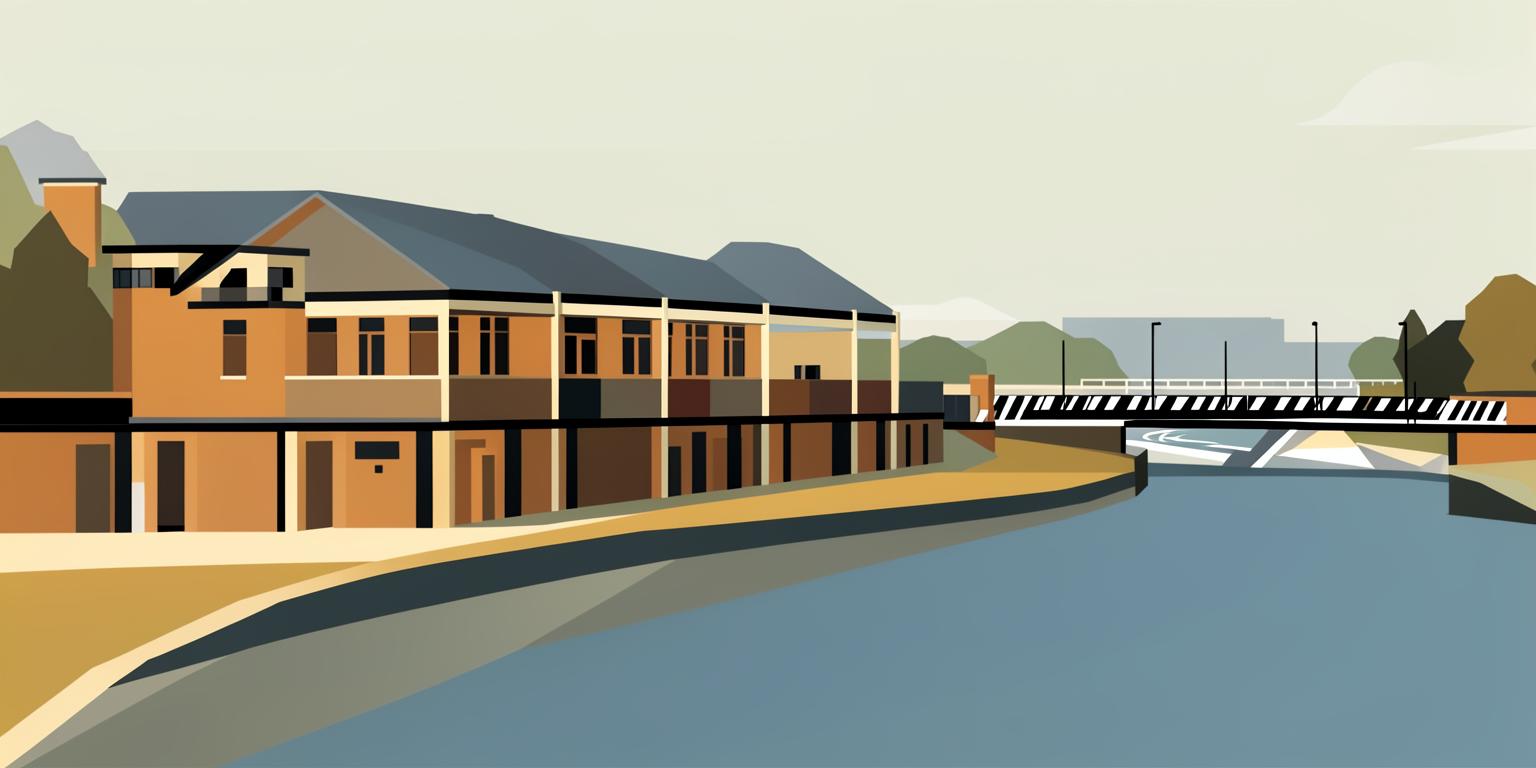 Stylised illustration of Meadow Lane in Nottingham