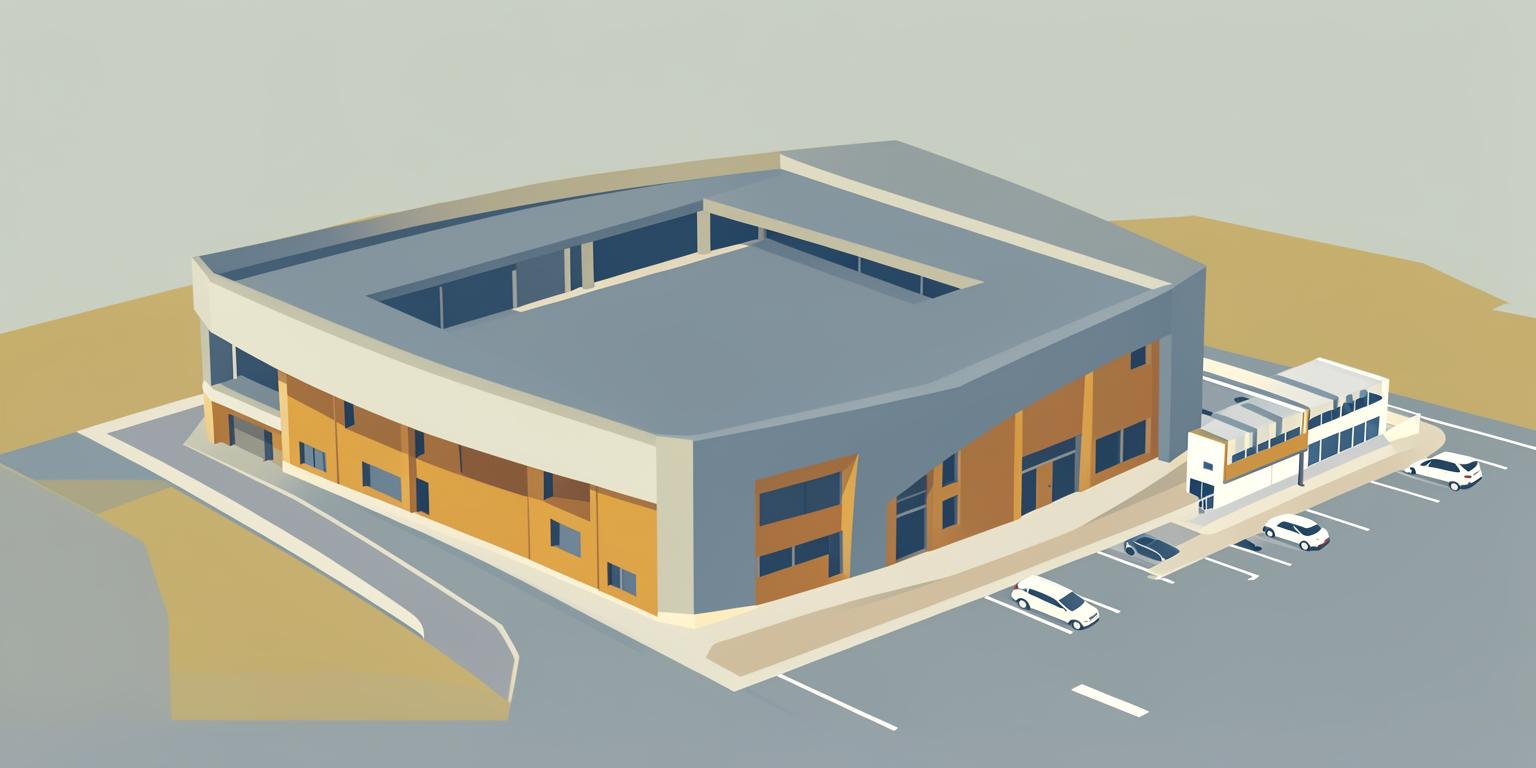 Stylised illustration of Kassam Stadium in Oxford