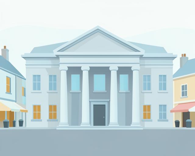 Stylised illustration of Harris Museum