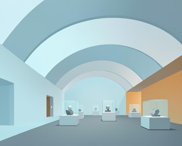 Stylised illustration of Design Museum