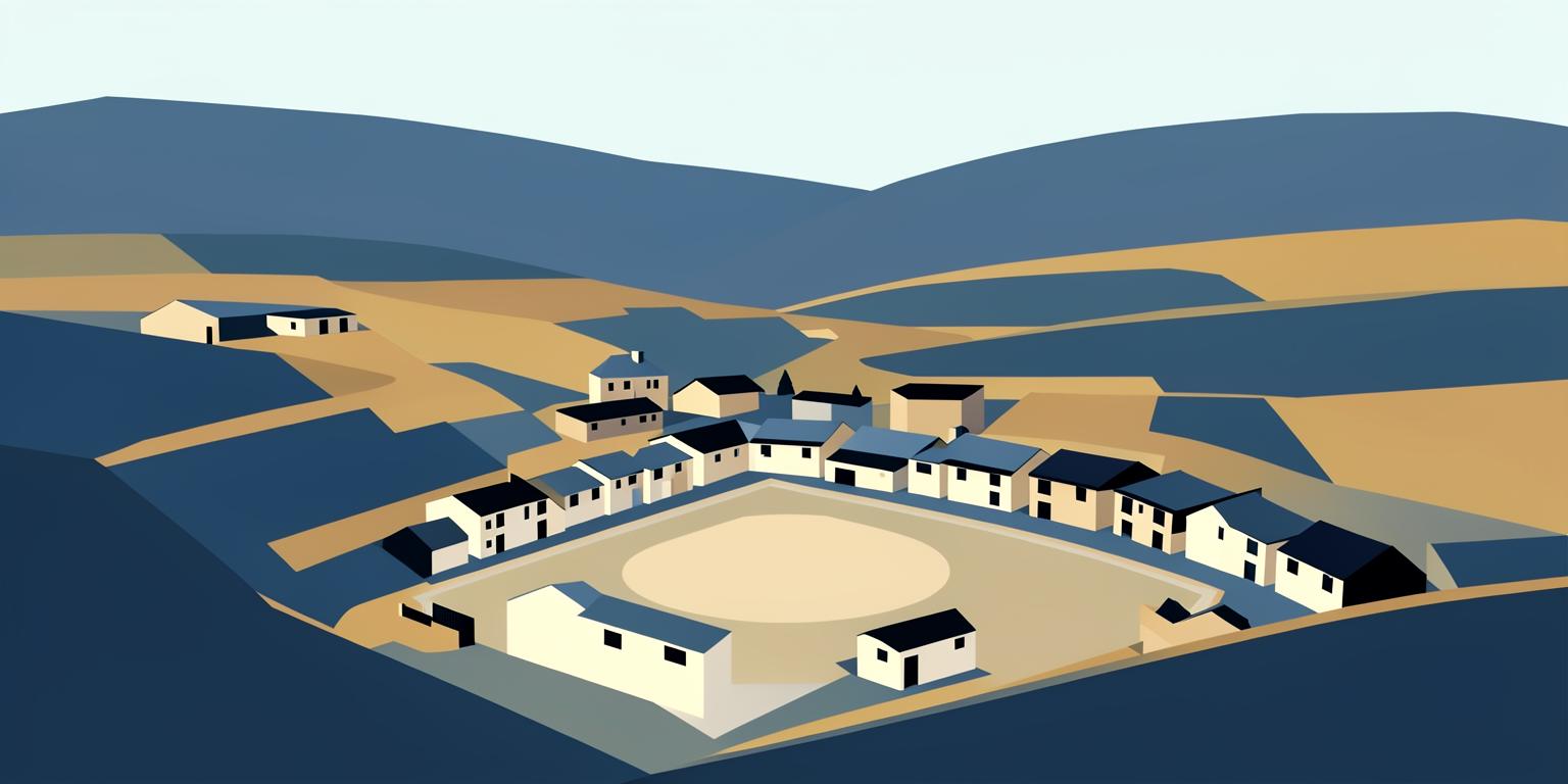 Stylised illustration of Crown Oil Arena in Rochdale