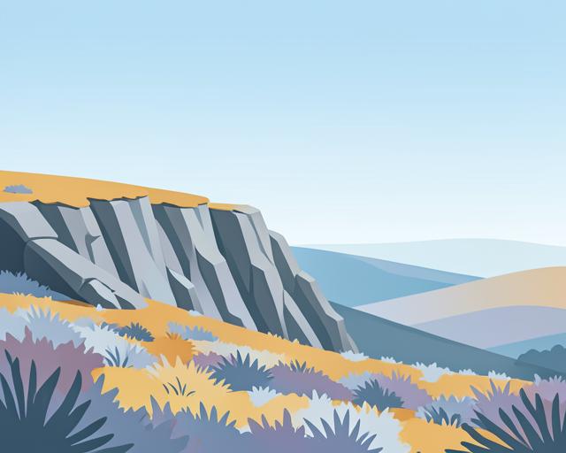 Stylised illustration of Peak District edge walks