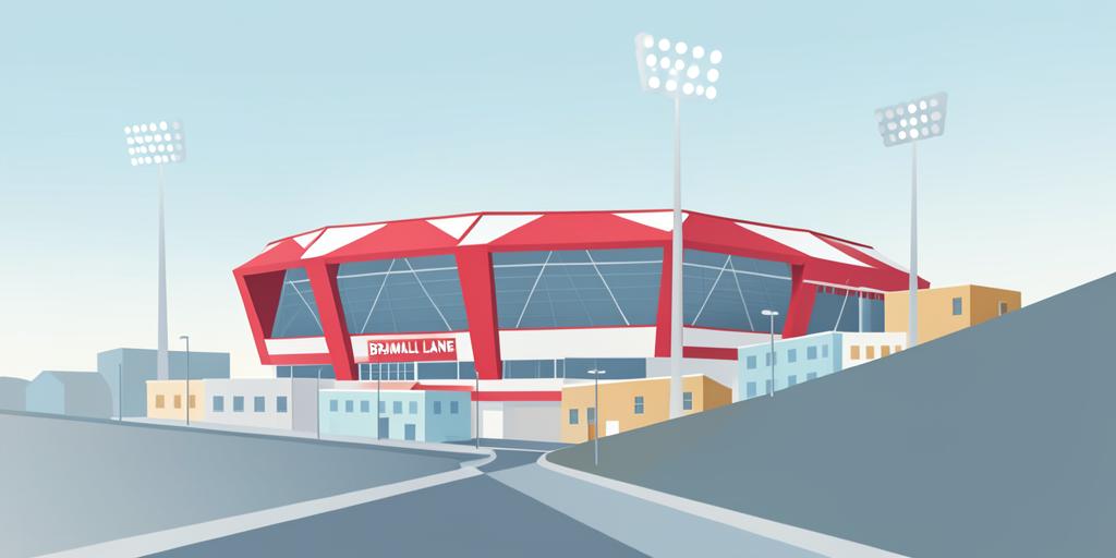 Stylised illustration of Bramall Lane