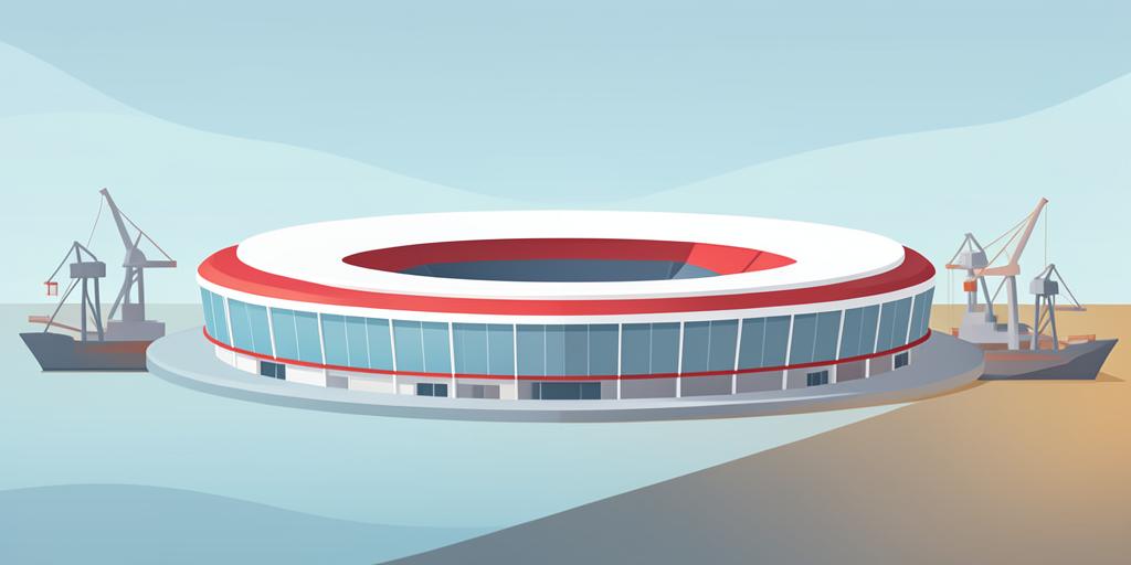Stylised illustration of St Mary's Stadium