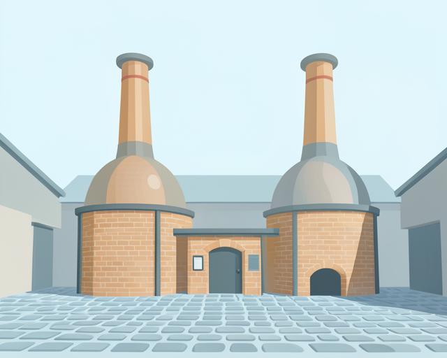 Stylised illustration of Gladstone Pottery Museum