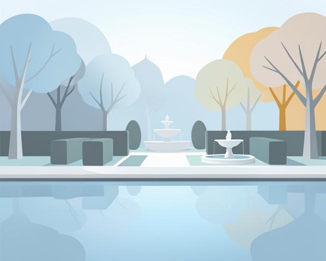 Stylised illustration of Trentham Gardens
