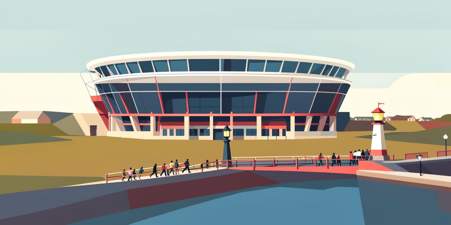 Stylised illustration of Stadium of Light in Sunderland