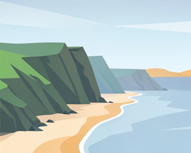 Stylised illustration of Gower Peninsula