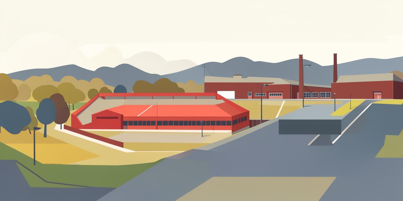 Stylised illustration of County Ground in Swindon