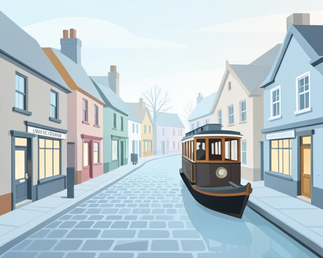 Stylised illustration of Black Country Living Museum