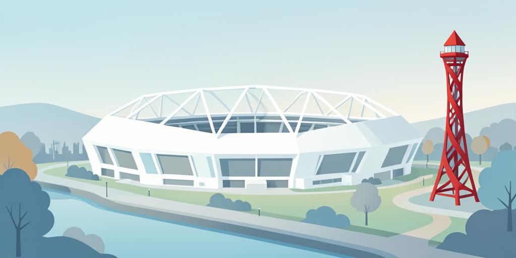 Stylised illustration of London Stadium
