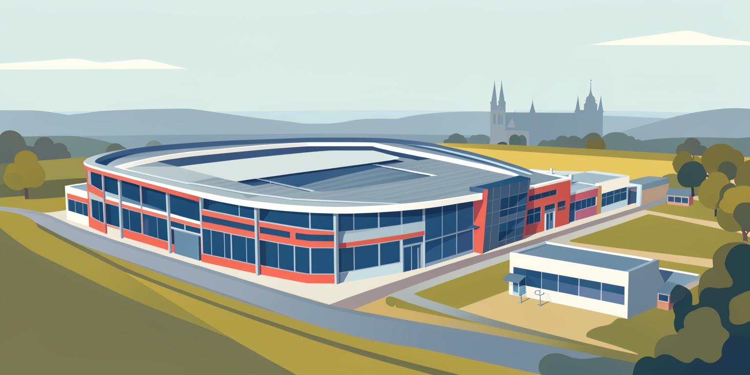Stylised illustration of LNER Community Stadium in York